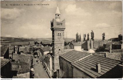CPA ALGERIA TEBESSA Mosquee et Rue Caracalla (1357145)