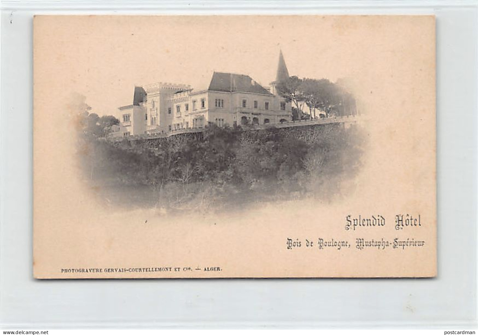 Algérie - Alger MUSTAPHA SUPÉRIEUR - Splendid Hôtel - Carte de Visite - Ed. Gervais Courtellemont & Cie, Alger