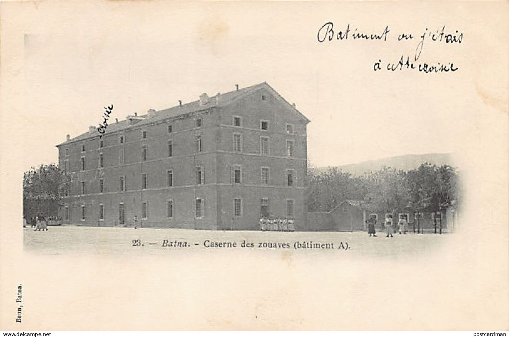 Algérie - BATNA - Caserne des Zouaves (bâtiment A) - Ed. Beun 23
