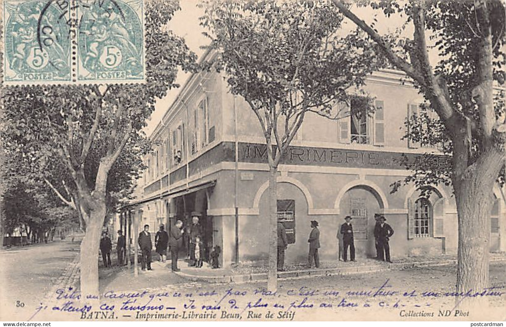 Algérie - BATNA - Imprimerie Librairei Beun, Rue de Sétif