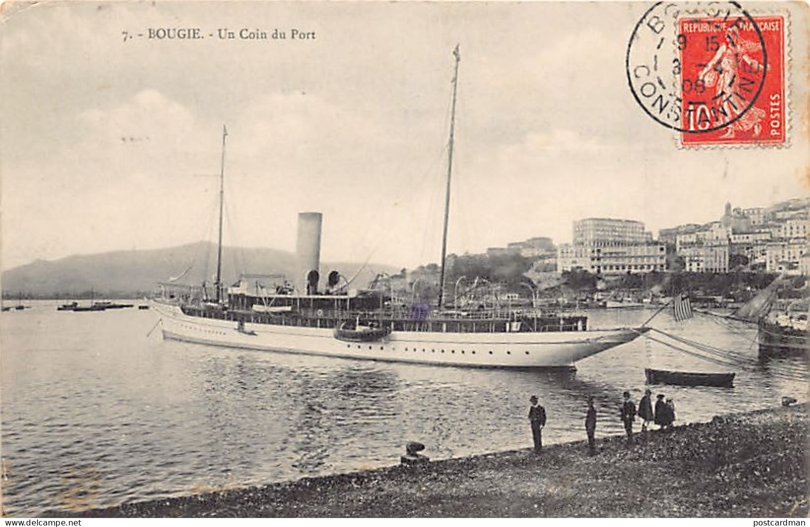 Algérie - BÉJAÏA Bougie - Yacht Nahamma dans le port - Ed. A. Caravano 7