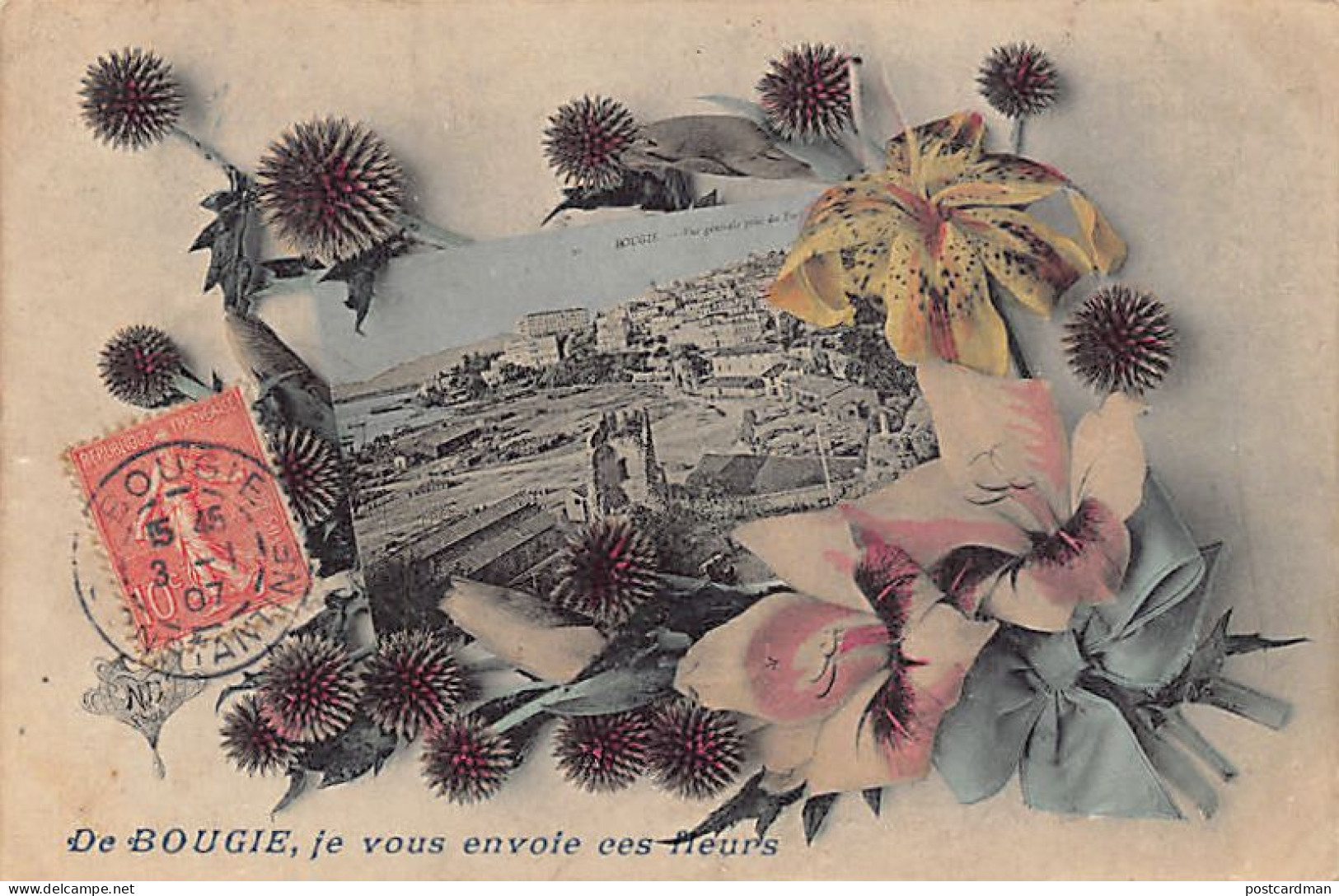 Algérie - BÉJAÏA - De Bougie je vous envoie ces fleurs - Ed. inconnu