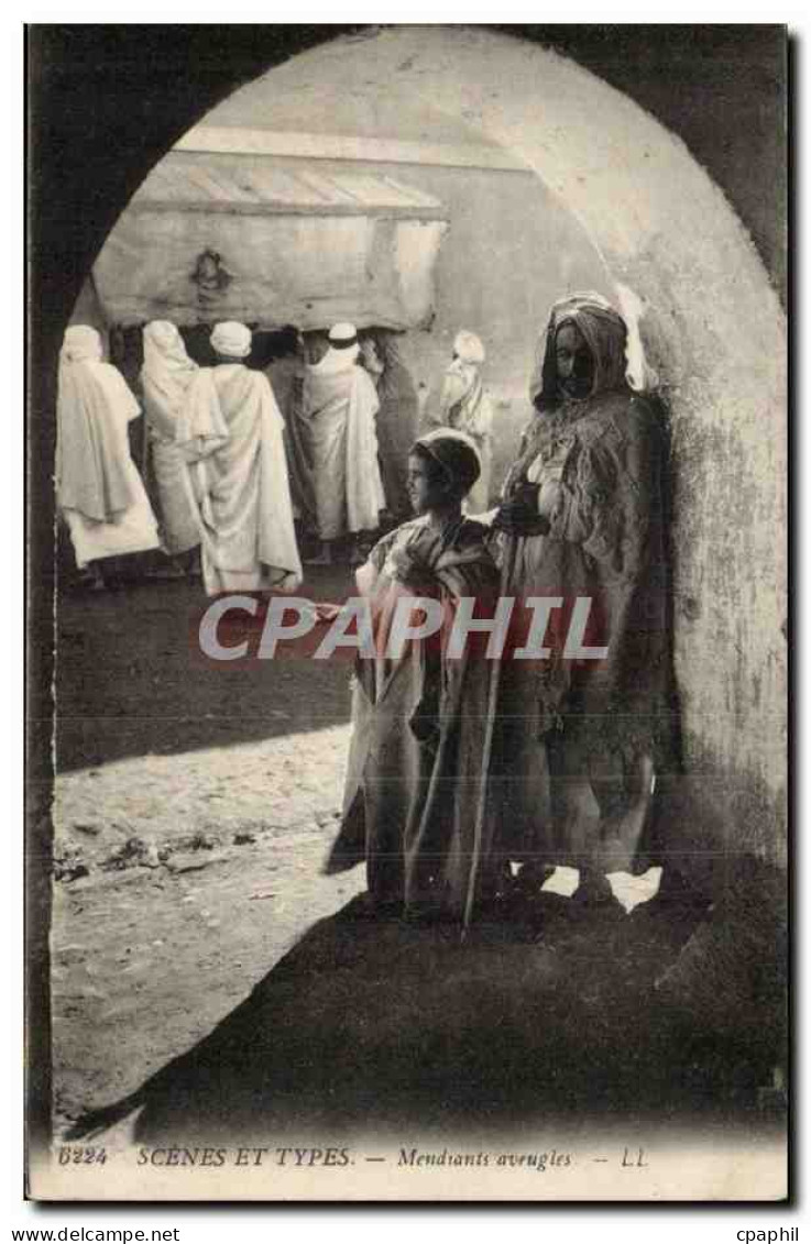 Algerie CPA Scenes et types Mendiants aveugles