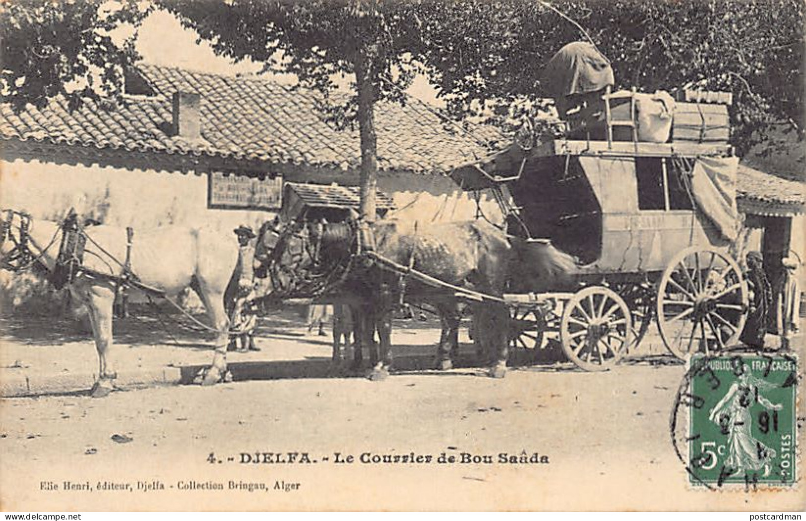 Algérie - DJELFA - La diligence de Bou Saada - Ed. Elie Henri 4