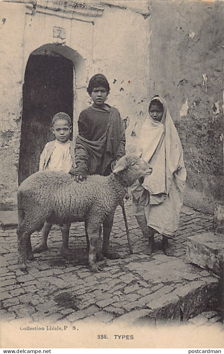 Algérie - Enfants avec un mouton - Ed. Coll. Idéale P.S. 338