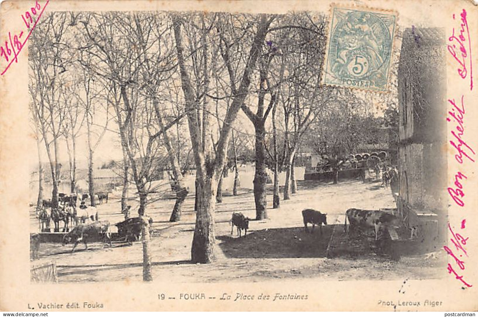Algérie - FOUKA - La place des fontaines