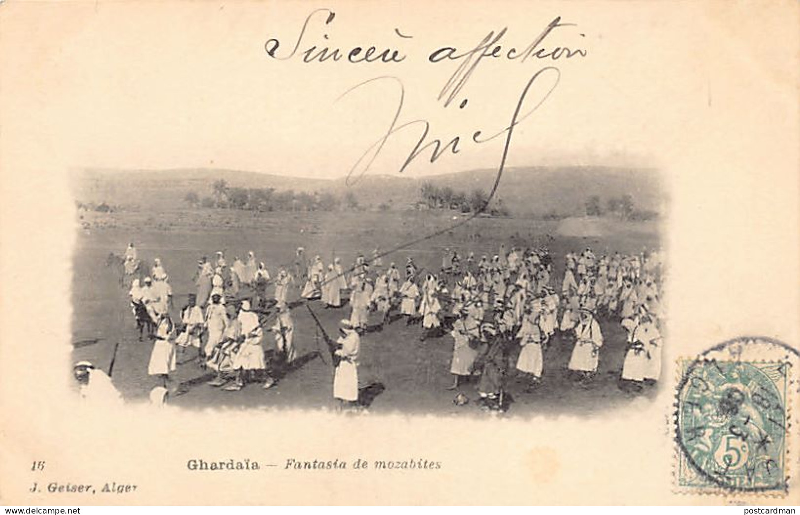 Algérie - GHARDAÏA - Fantasia de Mozabites - Ed. J. Geiser 16