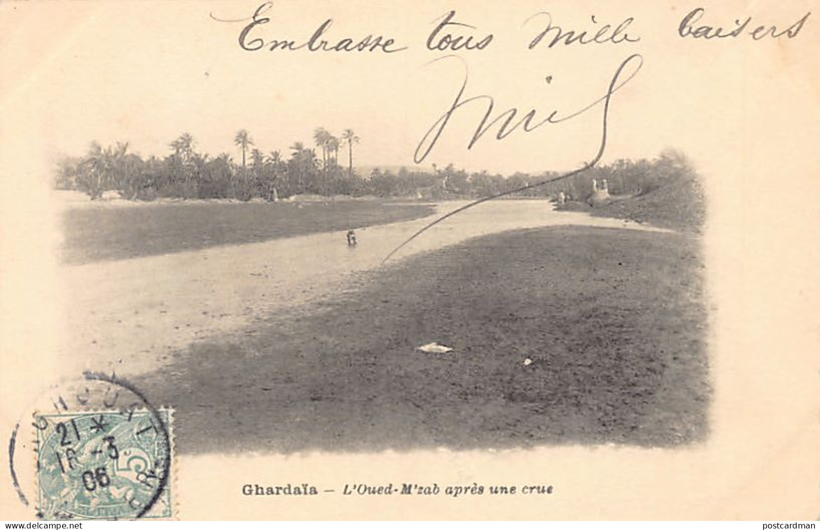 Algérie - GHARDAÏA - L'Oued M'Zab après une crue - Ed. J. Geiser