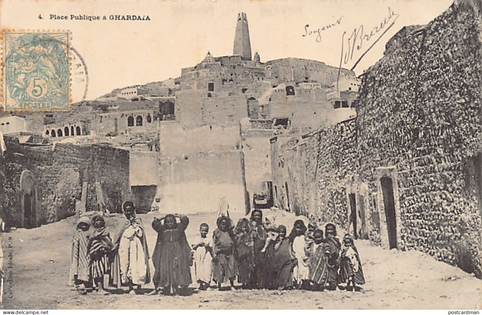Algérie - GHARDAIA - Place Publique - Groupe d'enfants