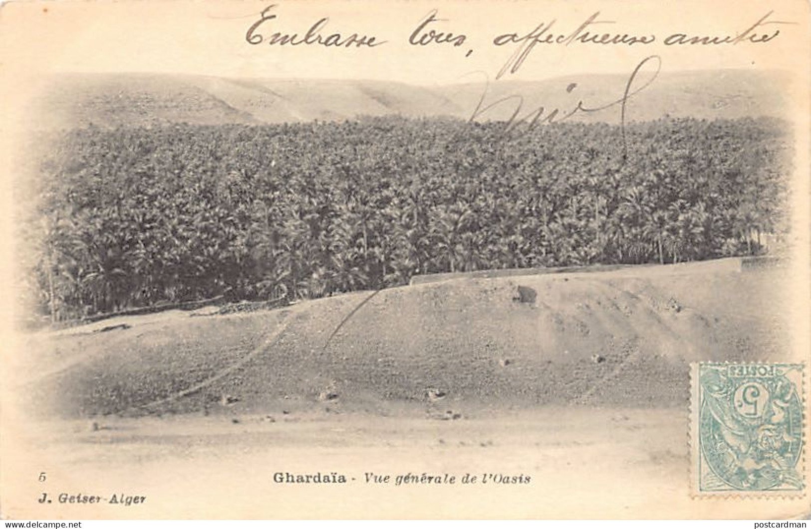 Algérie - GHARDAÏA - Vue générale de l'Oasis - Ed. J. Geiser 5