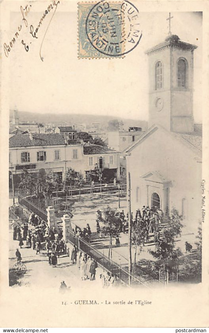 Algérie - GUELMA - La sortie de l'église