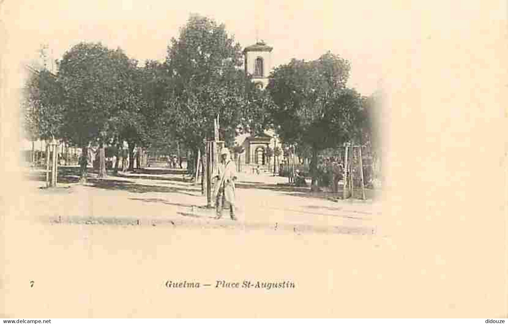 Algérie - Guelma - Place St Augustin - Animée - CPA - Voir Scans Recto-Verso