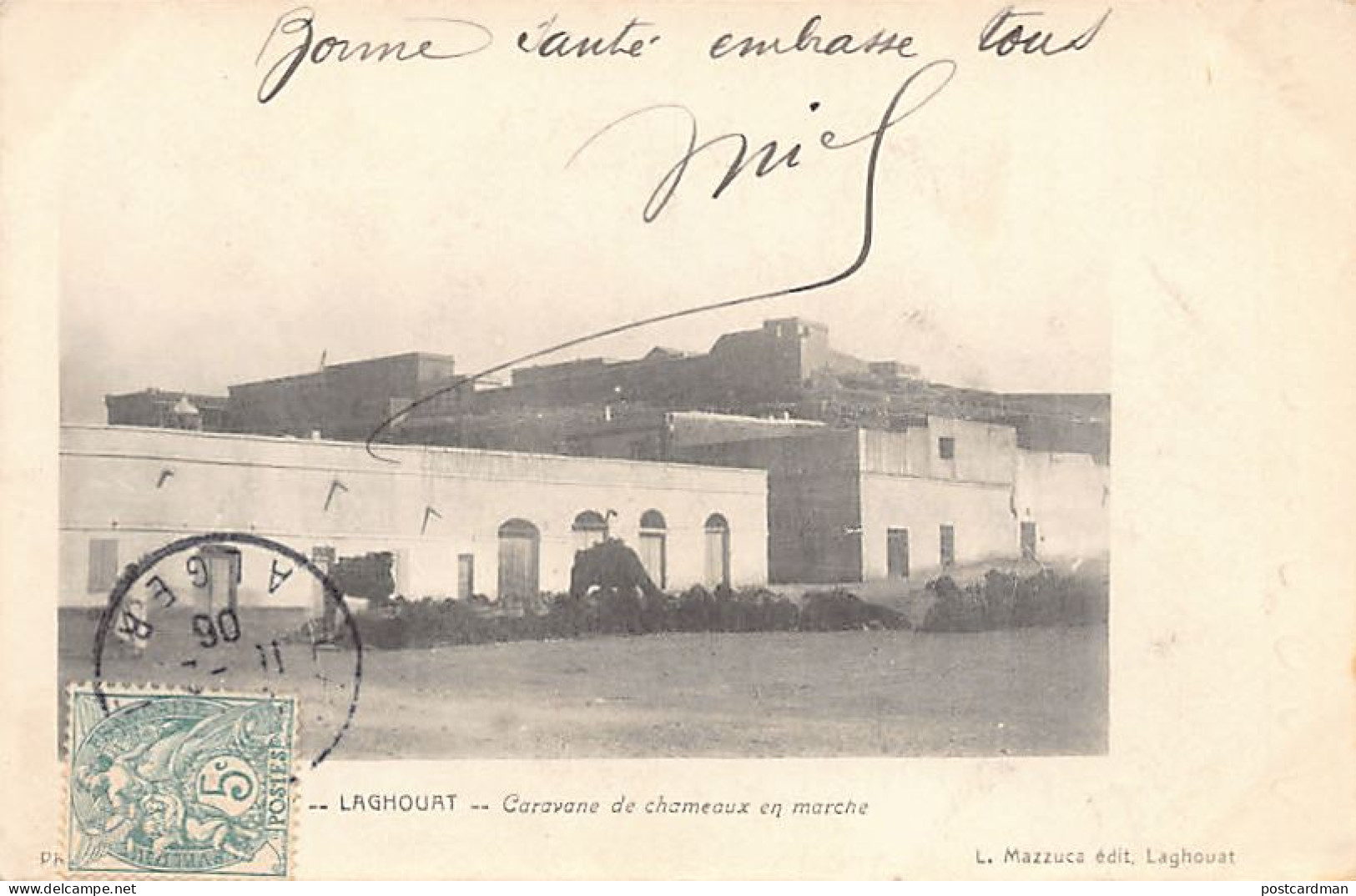 Algérie - LAGHOUAT - Caravane de chameaux en marche - Ed. L. Mazzuca