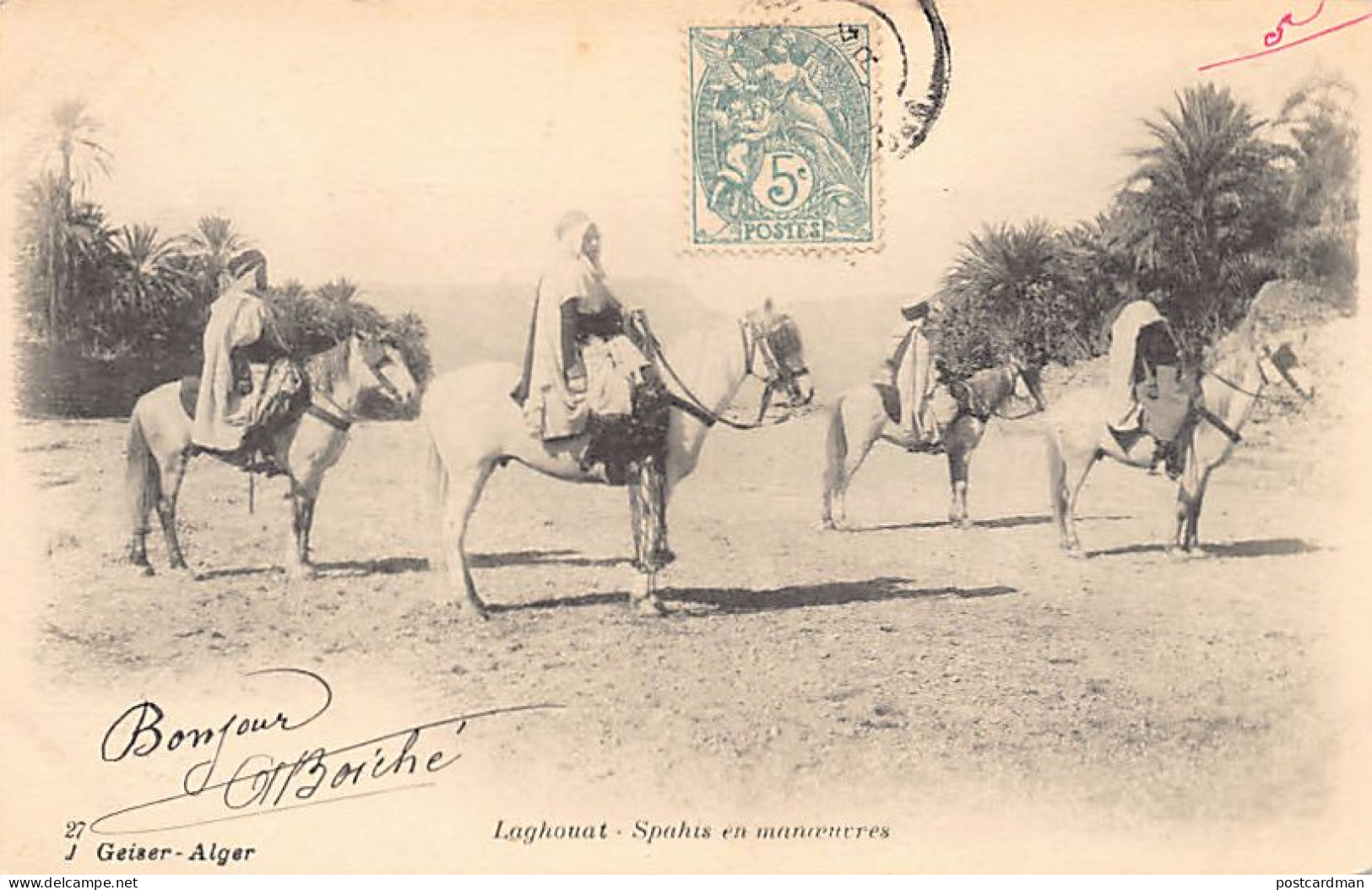 Algérie - LAGHOUAT - Spahis en manœuvres