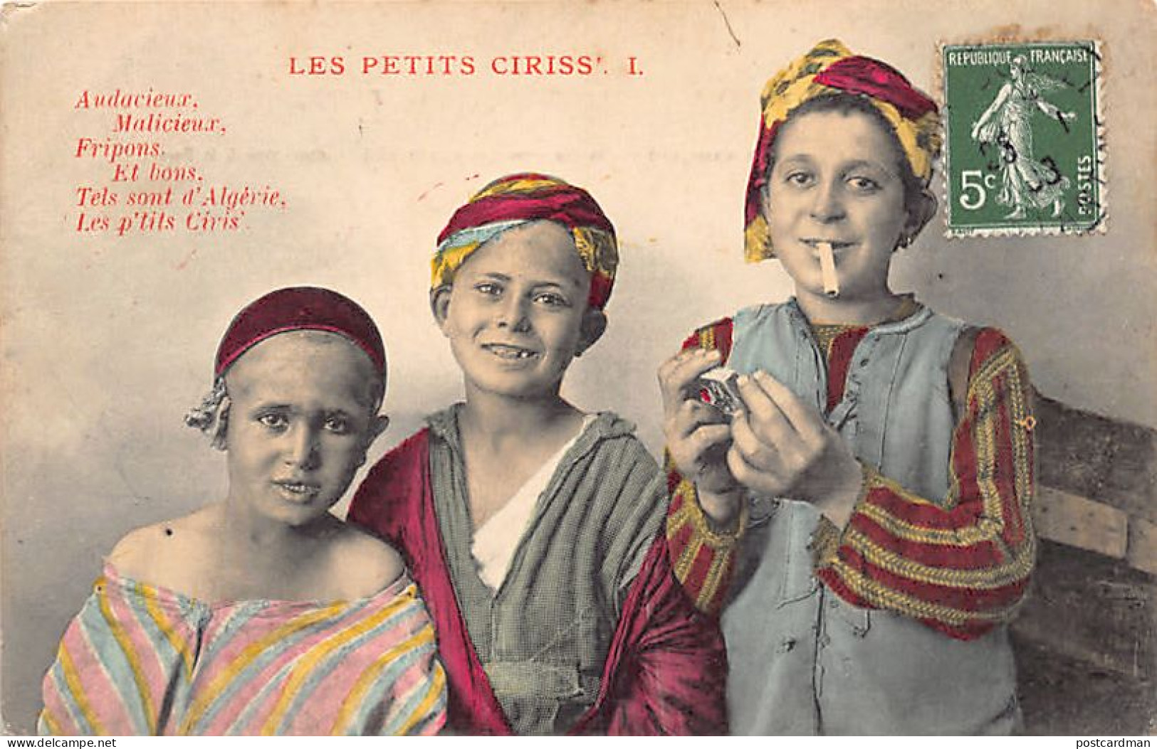 Algérie - Les petits ciriss' - Petits cireurs - Ed. Blanc et Segui à Alger