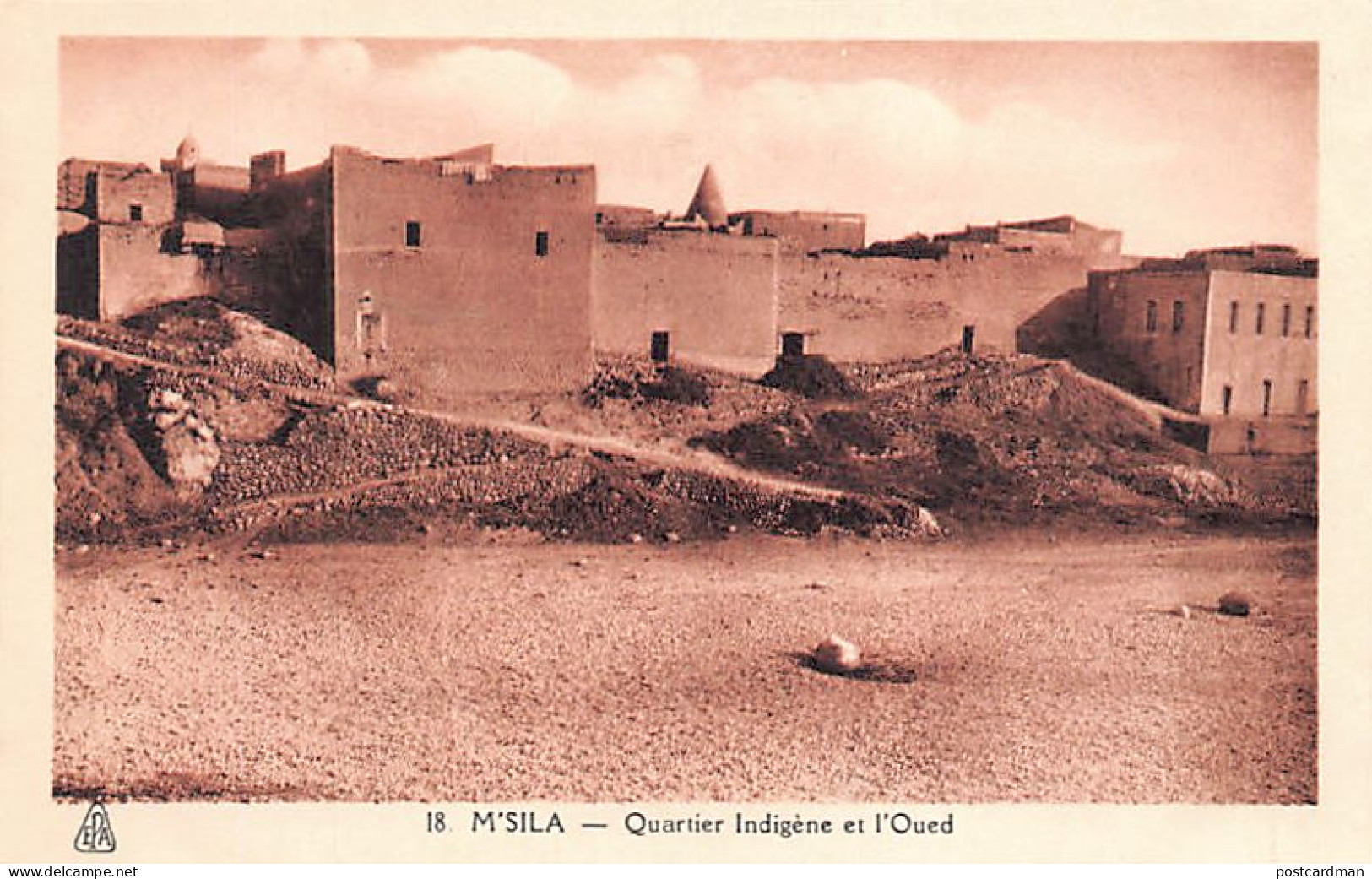 Algérie - M'SILA - Quartier indigène et l'Oued