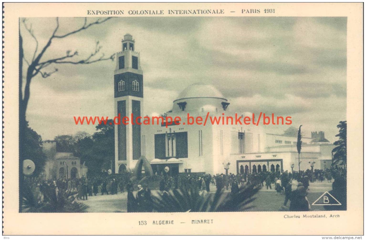 Algérie minaret. Expo Paris 1931.