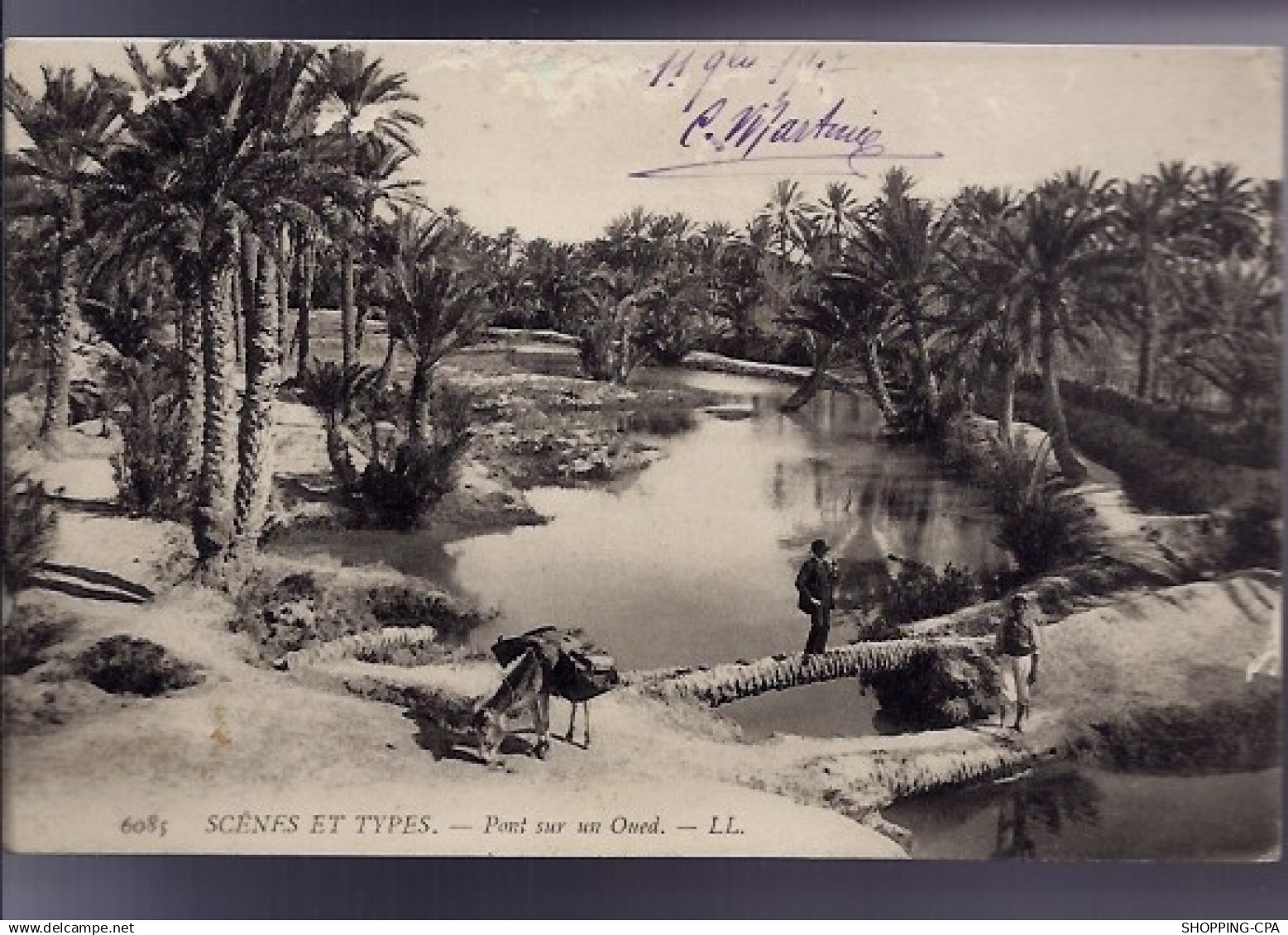 Algérie - Scènes et types - Pont sur l'Oued - Animé