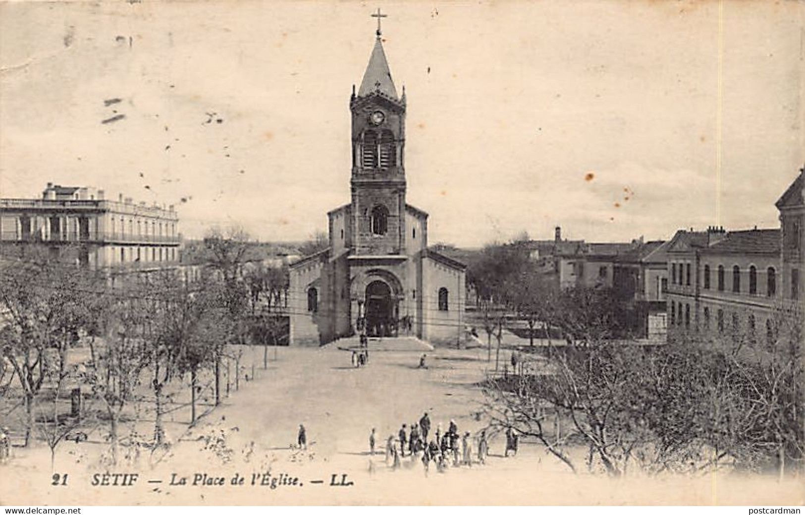 Algérie - SETIF - La Place et l'Eglise