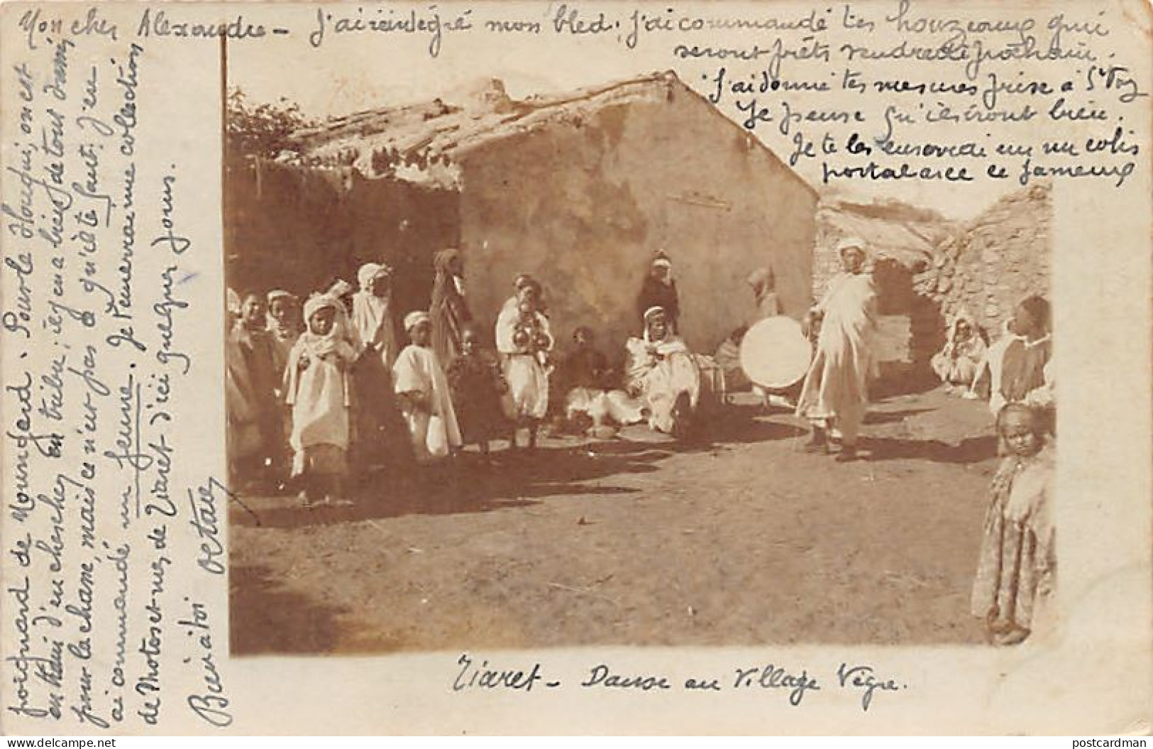 Algérie - TIARET - Danse au Village Nègre - CARTE PHOTO