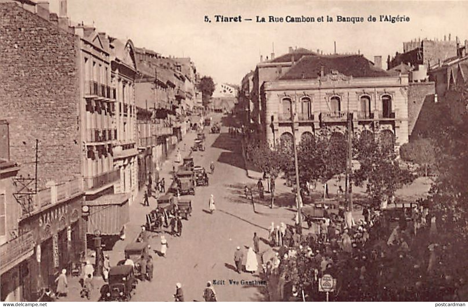 Algérie - TIARET - La rue Cambon et la Banque d'Algérie - Ed. Veuve Gauthier 5