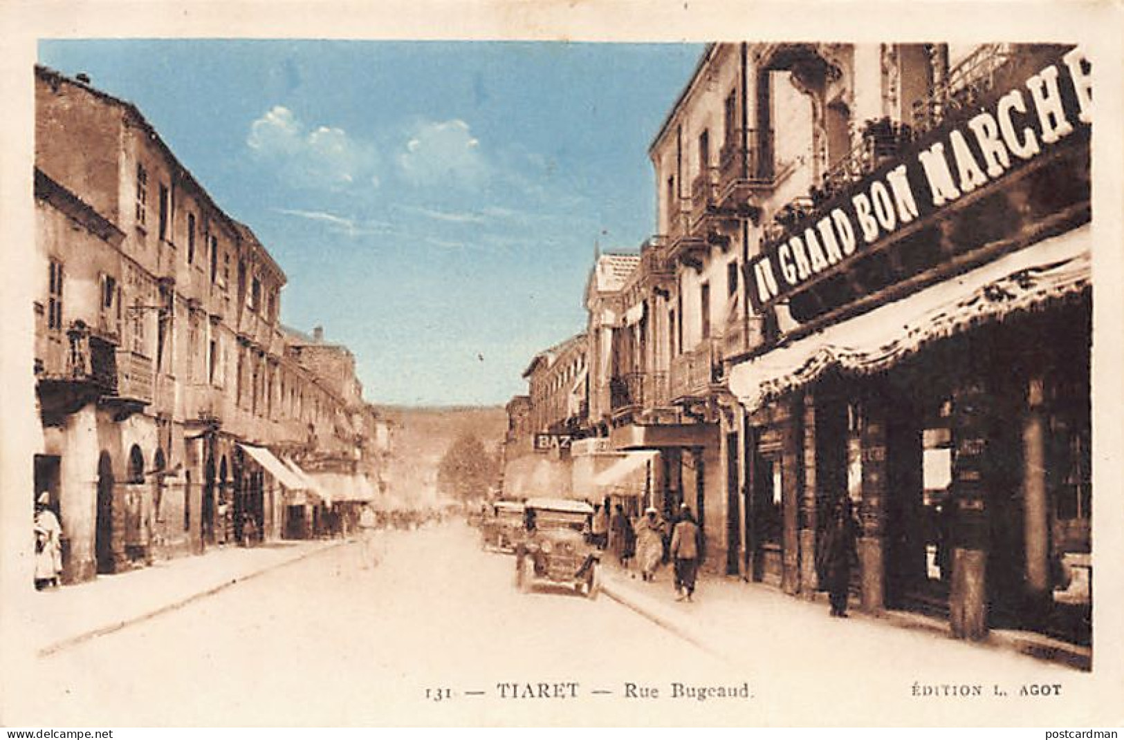 Algérie - TIARET - Rue Bugeaud - Au Grand Bon Marché