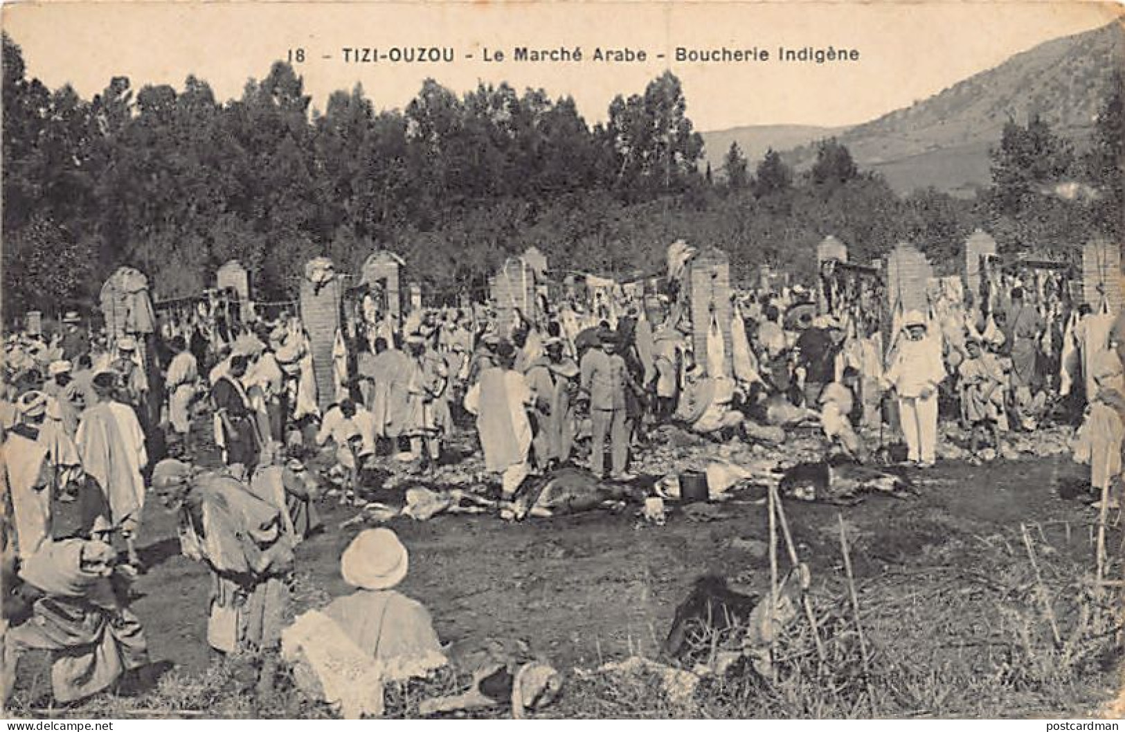 Algérie - TIZI OUZOU - Le Marché Arabe - Boucherie indigène