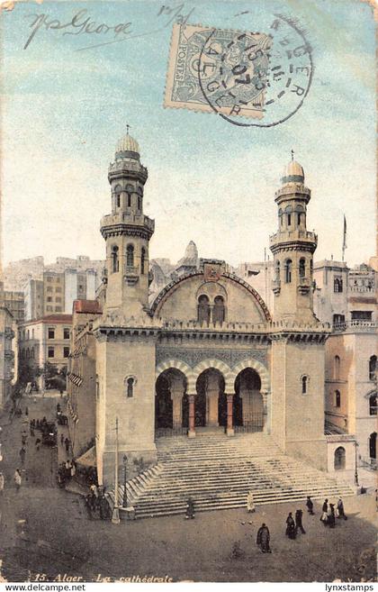 B220 Algeria 1907 Algiers Cathedral vintage postcard