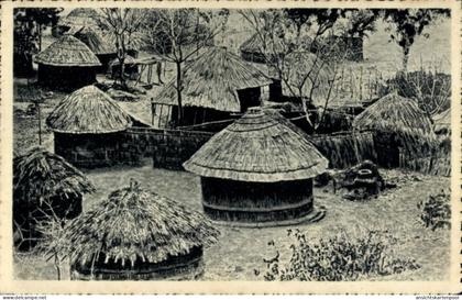 CPA Rhodesien Simbabwe, Un kraal, Strohhütten