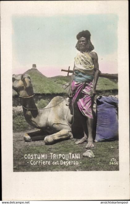 CPA Tripolis Tripoli Libyen, Tripoli Italiana, Corriere del Deserto