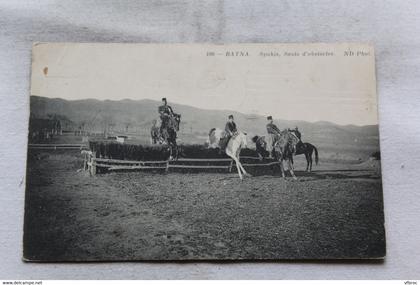 Cpa 1917, Batna, Spahis, sauts d'obstacles, Militaria, Algérie