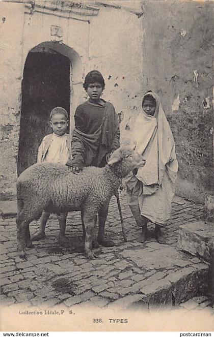 Algérie - Enfants avec un mouton - Ed. Coll. Idéale P.S. 338