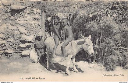 Algérie - Enfants sur un bourricot - Ed. Collection Idéale P.S. 155