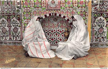 Algérie - Intérieur mauresque - Femmes voilées - Ed. Jomone 733