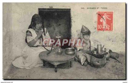 CPA Tabac Scenes et types Narghile