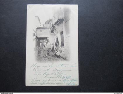 Frankreich Kolonie 1906 Algerien / Alger / Völker und Typen / Männer, Frauen und Kinder  Stempel Port....