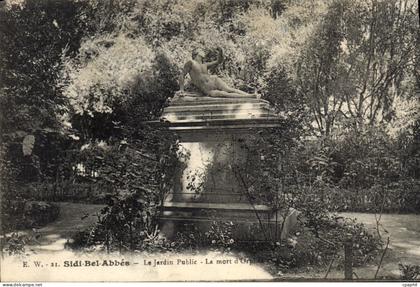 CPA Sidi Bel Abbes Le Jardin Public La mort d'Orphee