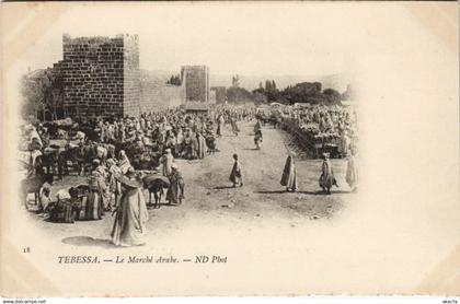 CPA ALGERIA TEBESSA Le Marche Arabe (1145512)