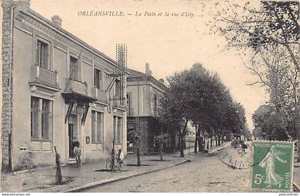 Algérie - ORLÉANSVILLE Chlef - La poste et la rue d'Isly - Ed. G. Baudinière