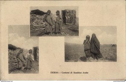 CPA Darna Derna Libyen, arabische Kleinkinder