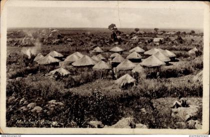 CPA Mahikeng Simbabwe, afrikanisches Dorf, Hütten