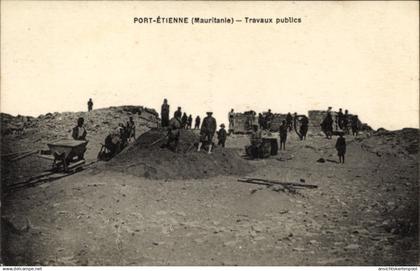 CPA Nouadhibou Port Etienne Mauretanien, Travaux publics