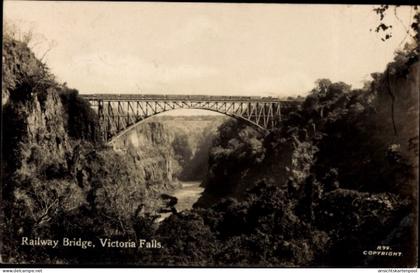 CPA Victoria Falls Simbabwe, Eisenbahnbrücke, Victoriafälle, Copyright,