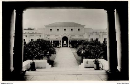 CPA Victoria Falls Simbabwe, Victoria Falls Hotel, Innenhof, Schwarz-Weiß-Foto