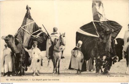 Sud Algerien - Le depart pour les courses