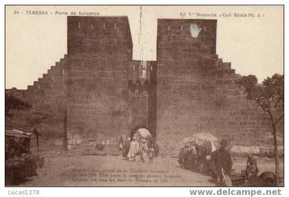 34 / TEBESSA / PORTE SALOMON /ERREUR TYPO NOTE SOLOMON  !!!