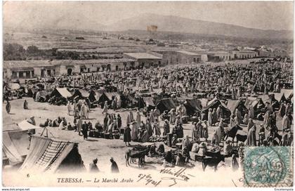 CPA Carte Postale  Algérie Tébessa  Marché Arabe 1904  VM109603