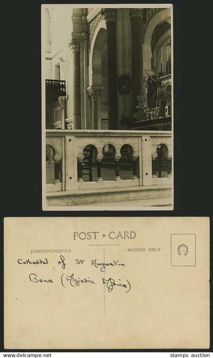 ALGERIA Old R.P. Postcard Cathedral St. Augustin - BONA