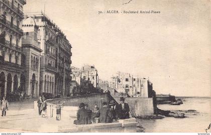 B018 Algeria Algiers Boulevard Amiral Pierre vintage postcard