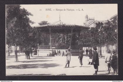 ALGERIA 1911, Ppostcard, Bone (Annaba), Music kiosk, sent to Denmark